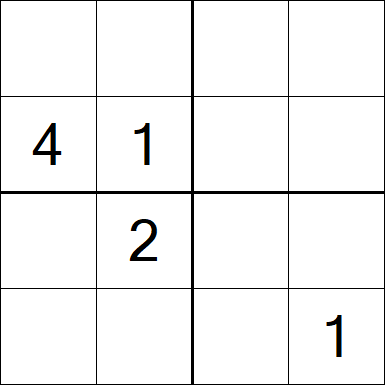 Sudoku 4x4 - Difficile