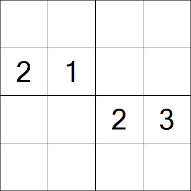 Sudoku 4x4 - Difficile