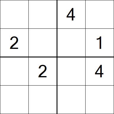 Sudoku 4x4 - Difficile