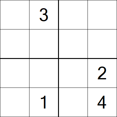 Sudoku 4x4 - Difficile
