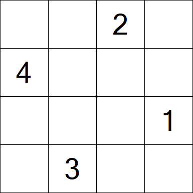 Sudoku 4x4 - Difficile