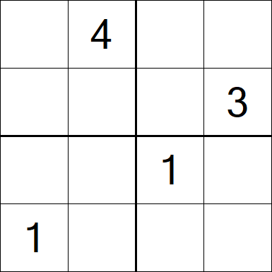 Sudoku 4x4 - Difícil