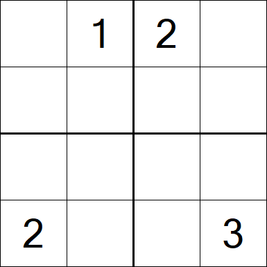Sudoku 4x4 - Difficile