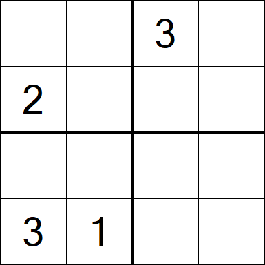 Sudoku 4x4 - Difficile