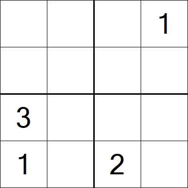 Sudoku 4x4 - Schwierig