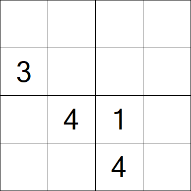 Sudoku 4x4 - Difficile