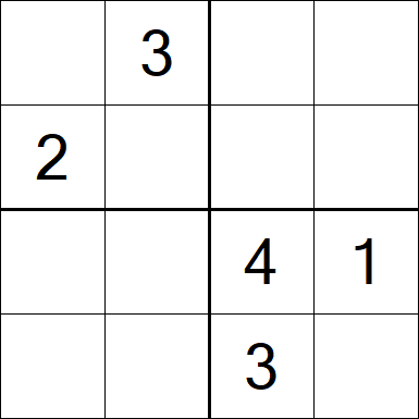 Sudoku 4x4 - Schwierig
