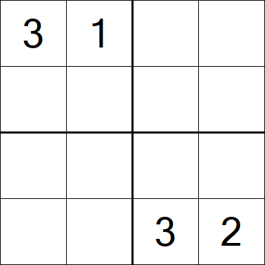 Sudoku 4x4 - Schwierig