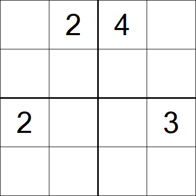 Sudoku 4x4 - Schwierig