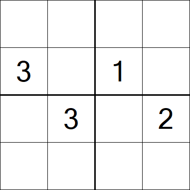Sudoku 4x4 - Schwierig