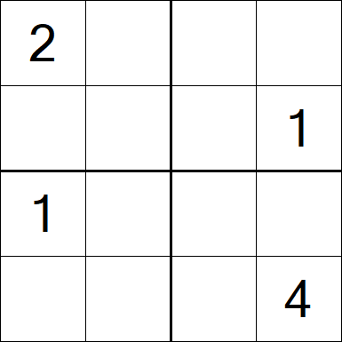 Sudoku 4x4 - Schwierig