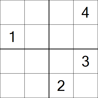 Sudoku 4x4 - Schwierig