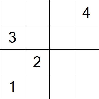 Sudoku 4x4 - Schwierig