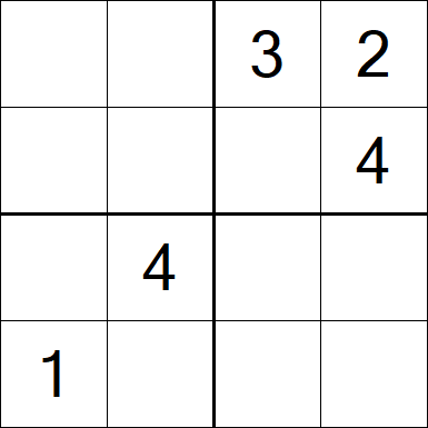 Sudoku 4x4 - Schwierig