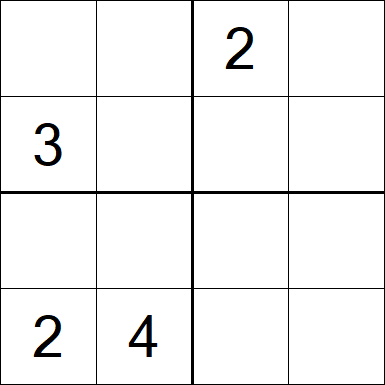 Sudoku 4x4 - Hard
