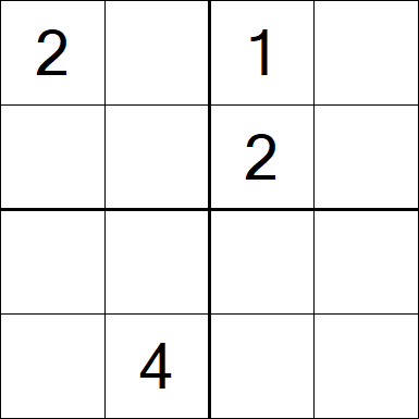 Sudoku 4x4 - Schwierig