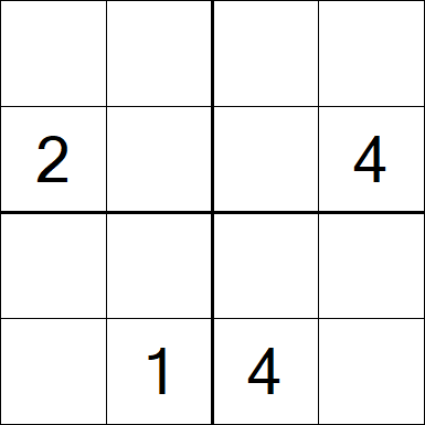 Sudoku 4x4 - Schwierig