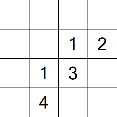 Sudoku 4x4 - Schwierig