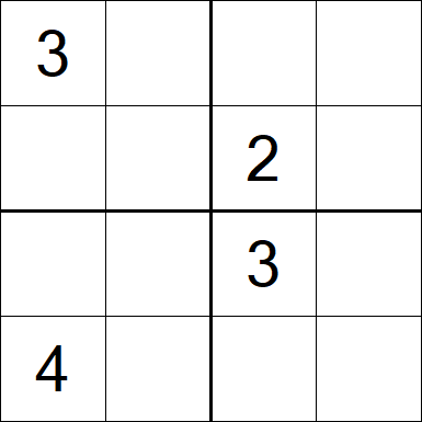 Sudoku 4x4 - Schwierig