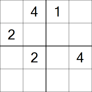 Sudoku 4x4 - Schwierig