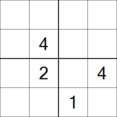Sudoku 4x4 - Schwierig