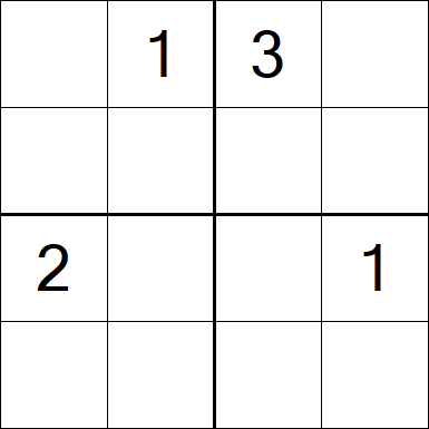 Sudoku 4x4 - Schwierig