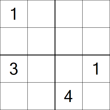 Sudoku 4x4 - Hard