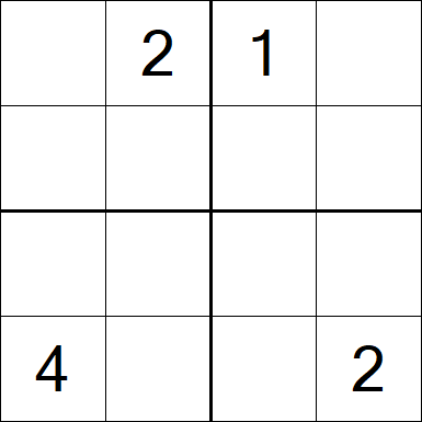 Sudoku 4x4 - Schwierig