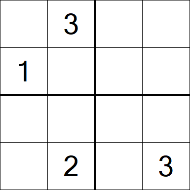 Sudoku 4x4 - Schwierig