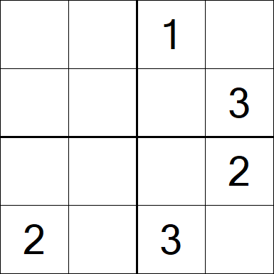 Sudoku 4x4 - Schwierig