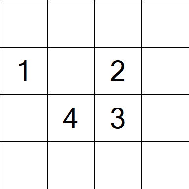 Sudoku 4x4 - Schwierig