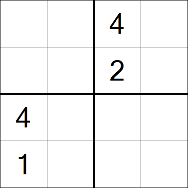 Sudoku 4x4 - Schwierig