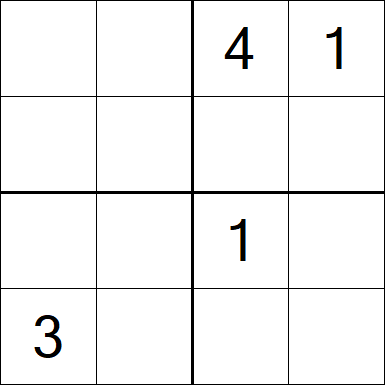 Sudoku 4x4 - Schwierig