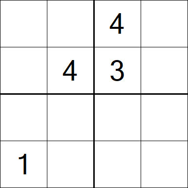 Sudoku 4x4 - Schwierig
