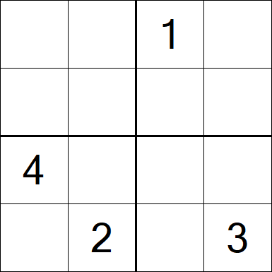 Sudoku 4x4 - Schwierig