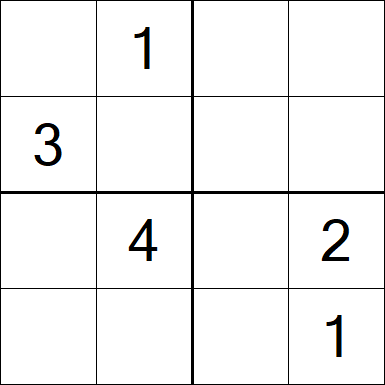 Sudoku 4x4 - Difficile