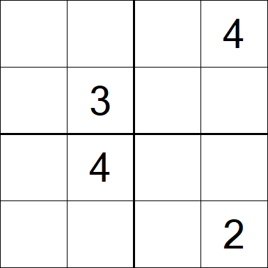 Sudoku 4x4 - Schwierig