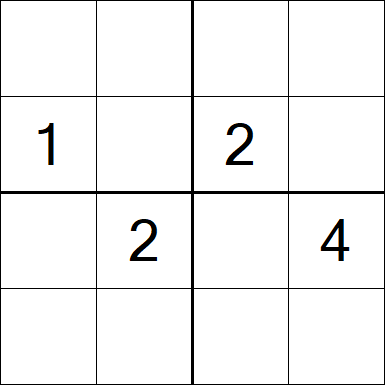 Sudoku 4x4 - Schwierig