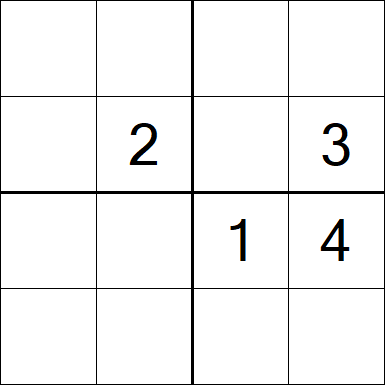 Sudoku 4x4 - Schwierig