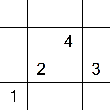 Sudoku 4x4 - Schwierig