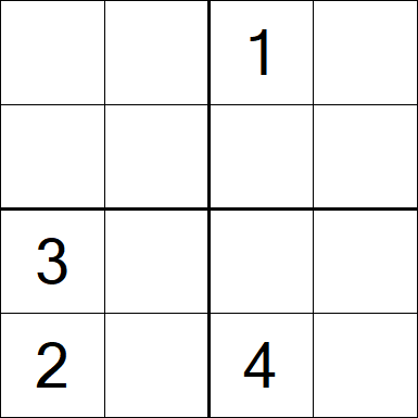 Sudoku 4x4 - Schwierig