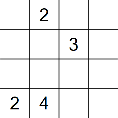 Sudoku 4x4 - Schwierig