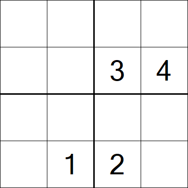 Sudoku 4x4 - Schwierig