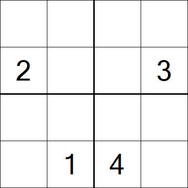 Sudoku 4x4 - Schwierig