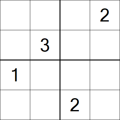 Sudoku 4x4 - Schwierig