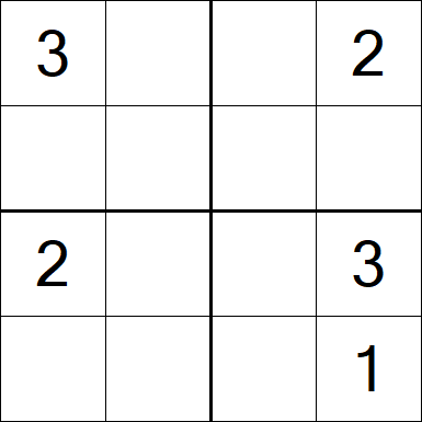 Sudoku 4x4 - Schwierig