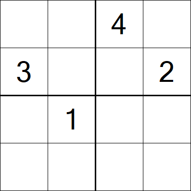 Sudoku 4x4 - Schwierig