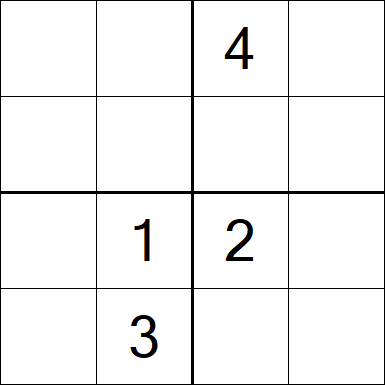 Sudoku 4x4 - Schwierig