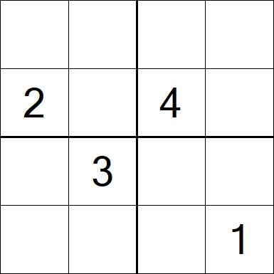 Sudoku 4x4 - Schwierig
