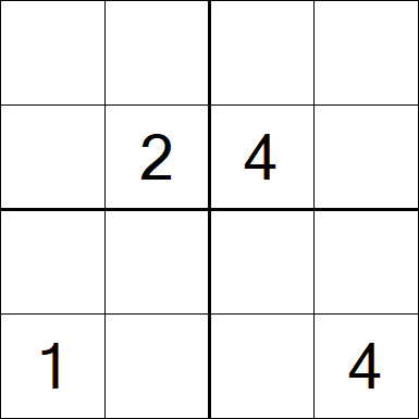 Sudoku 4x4 - Schwierig